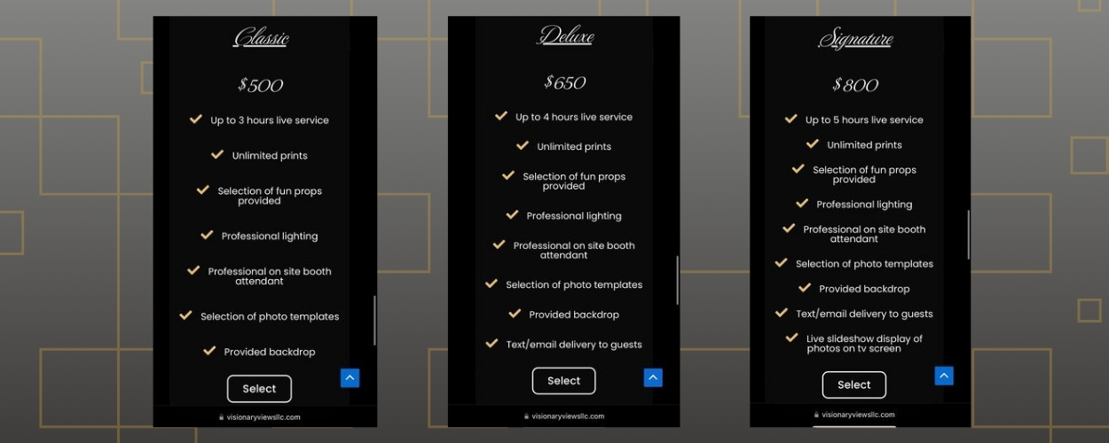 Visionary Views Packages